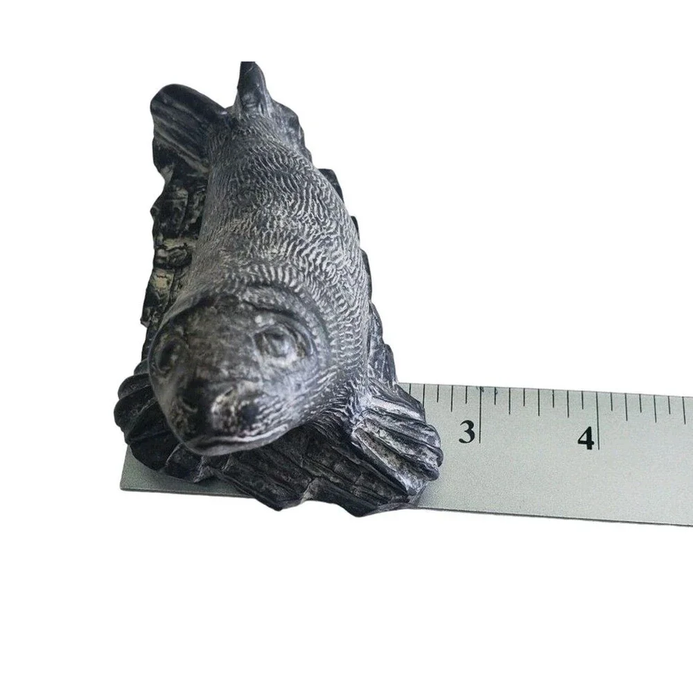 Wolf Original Canadian Soapstone Sea Lion Seal Carving Handmade Art Vintage